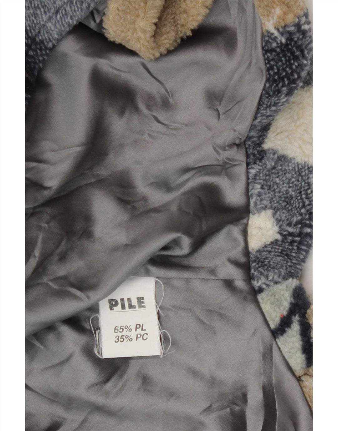 Verde Piu Womens Poncho Fleece Jacket UK 12 Medium Multicoloured Patchwork