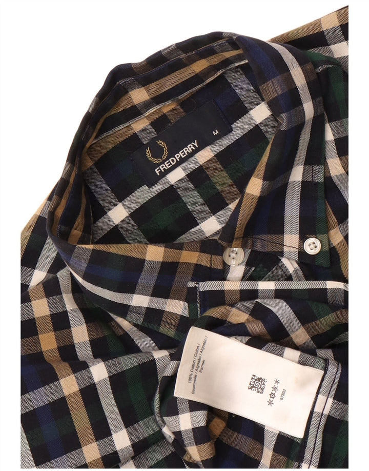 Fred Perry Mens Shirt Medium Multicoloured Check Cotton