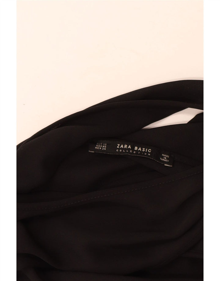 Zara Womens Halter Jumpsuit UK 6 XS Black Polyester