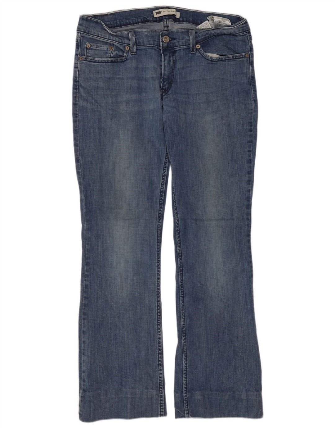 LEVI'S Womens 524 Super Low Bootcut Jeans US 11 Large W30 L28 Blue Cotton