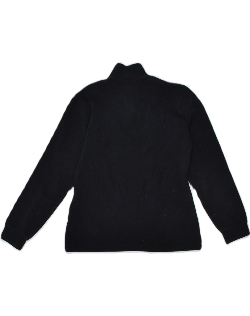 CONTE OF FLORENCE Womens Zip Neck Fleece Jumper UK 12 Medium Black | Vintage Conte of Florence | Thrift | Second-Hand Conte of Florence | Used Clothing | Messina Hembry 