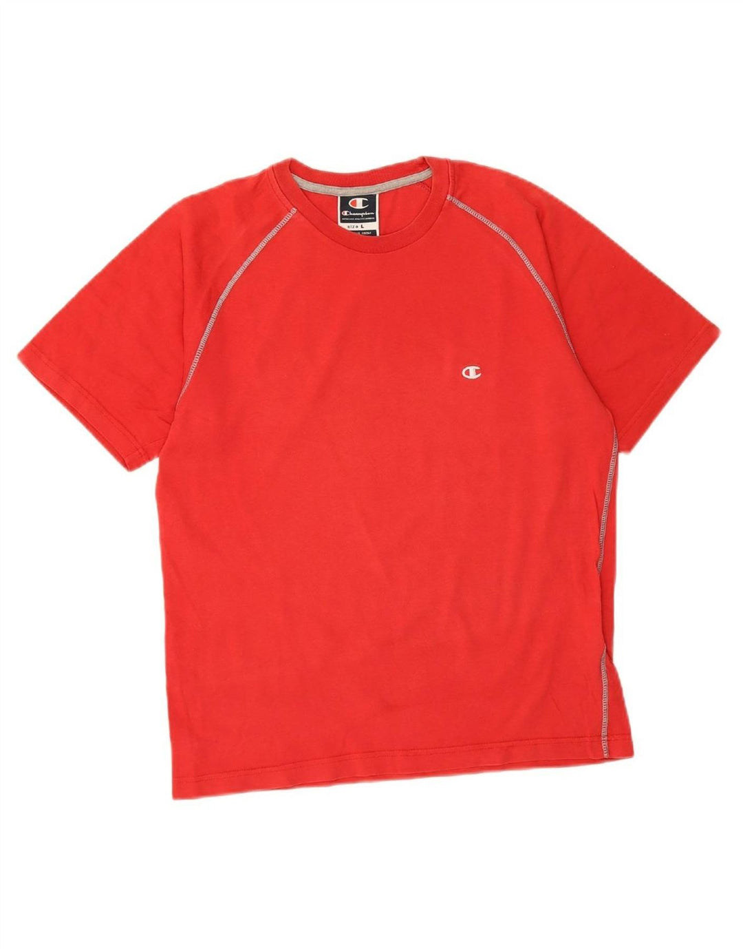 CHAMPION Womens T-Shirt Top UK 16 Large Red Cotton