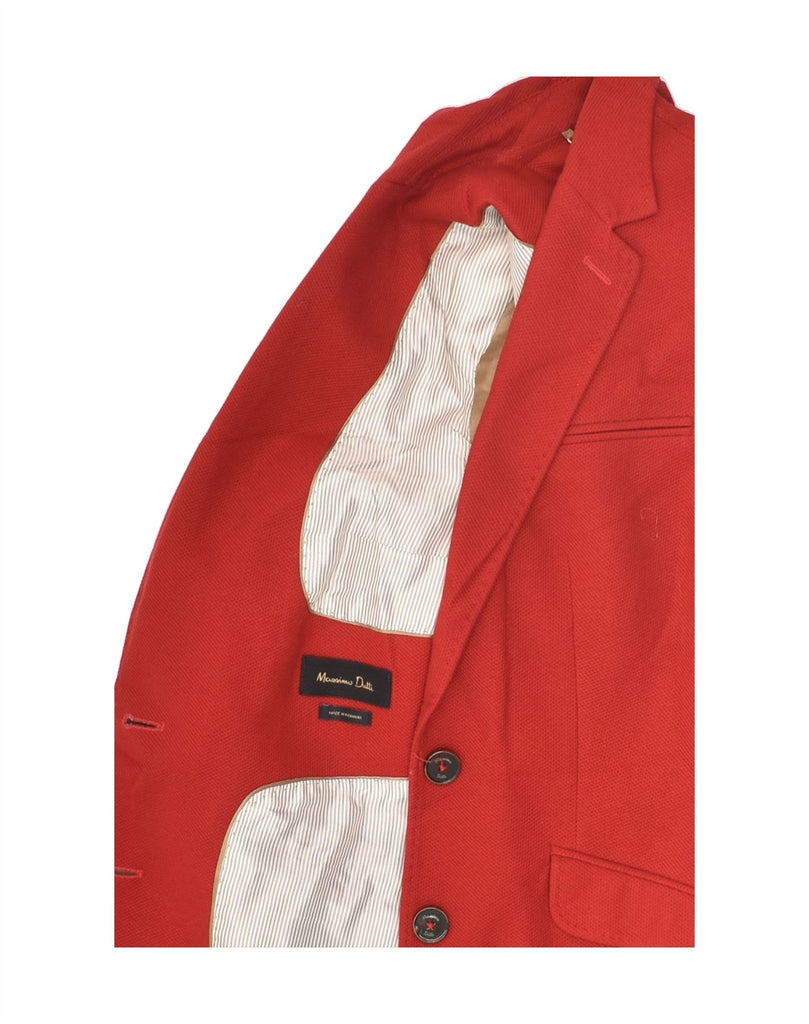 MASSIMO DUTTI Womens 2 Button Blazer Jacket EU 36 XS Red Cotton | Vintage Massimo Dutti | Thrift | Second-Hand Massimo Dutti | Used Clothing | Messina Hembry 