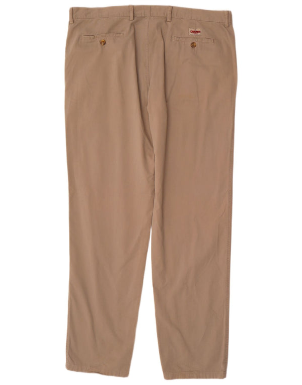 Pierre Cardin Mens Straight Chino Trousers EU 54 2XL W40 L34 Beige Cotton