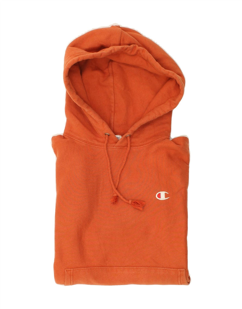 CHAMPION Mens Hoodie Jumper Small Orange Cotton | Vintage Champion | Thrift | Second-Hand Champion | Used Clothing | Messina Hembry 