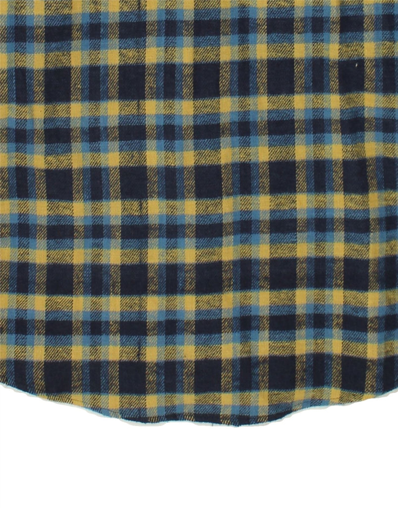 VINTAGE Mens Flannel Shirt XL Navy Blue Plaid Cotton Vintage Vintage and Second-Hand Vintage from Messina Hembry 