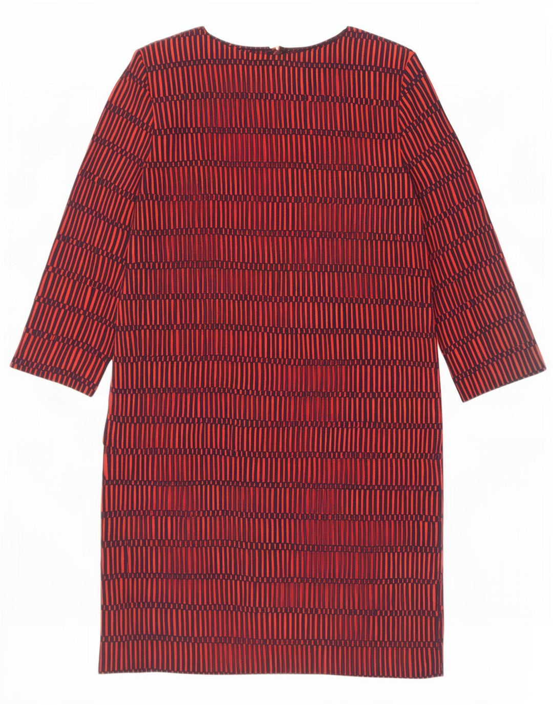 Boden Womens 3/4 Sleeve Shift Dress UK 8 Small Red Geometric Polyester