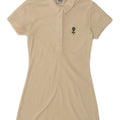 Fila Womens Velour Polo Dress UK 10 Small Off White Polyester
