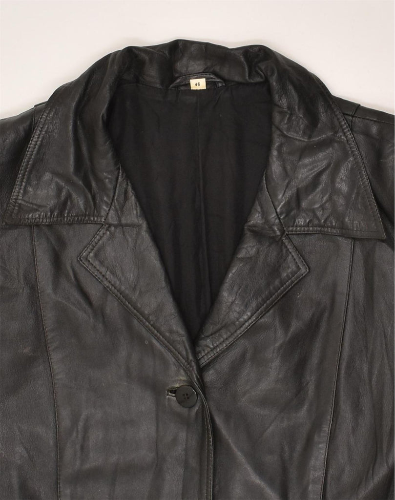 CONBIPEL Womens Leather Jacket IT 46 Large Black Leather | Vintage Conbipel | Thrift | Second-Hand Conbipel | Used Clothing | Messina Hembry 