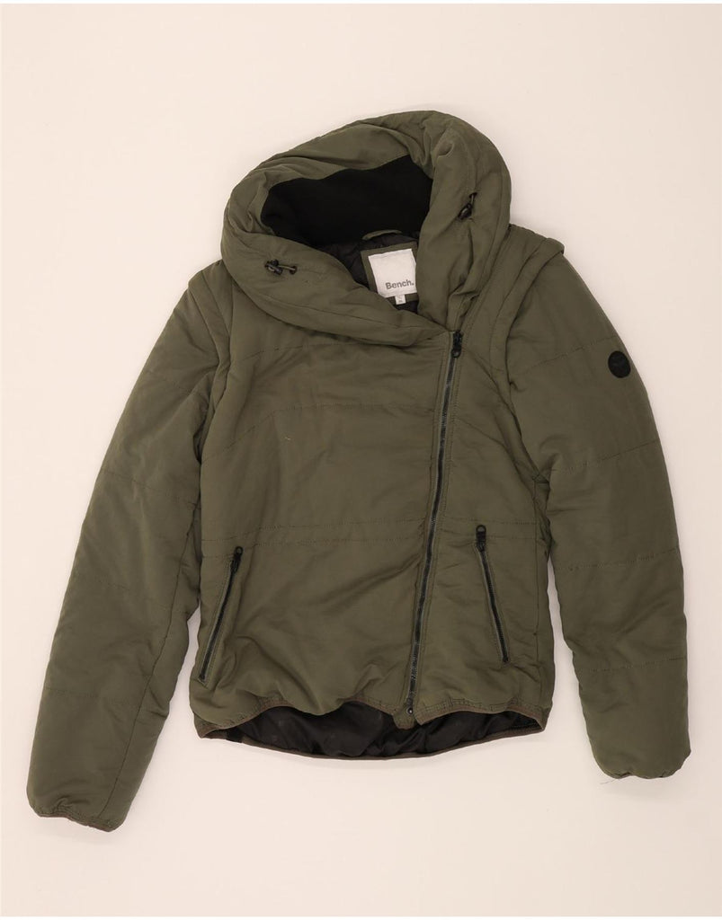 BENCH Womens Hooded Padded Jacket UK 18 XL Green Polyester Vintage Bench and Second-Hand Bench from Messina Hembry 