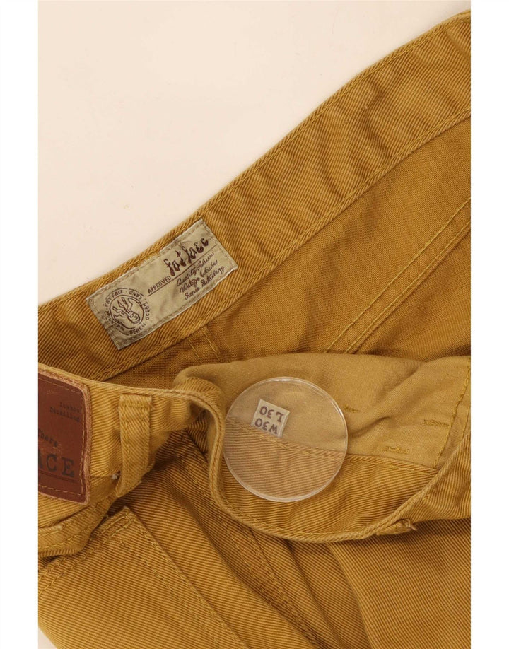 Fat Face Mens Straight Jeans W30 L30 Yellow Cotton