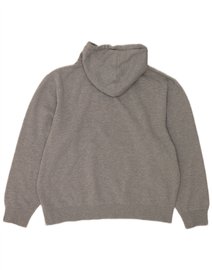 Fila Womens Oversized Hoodie Jumper UK 16 Large Grey Flecked