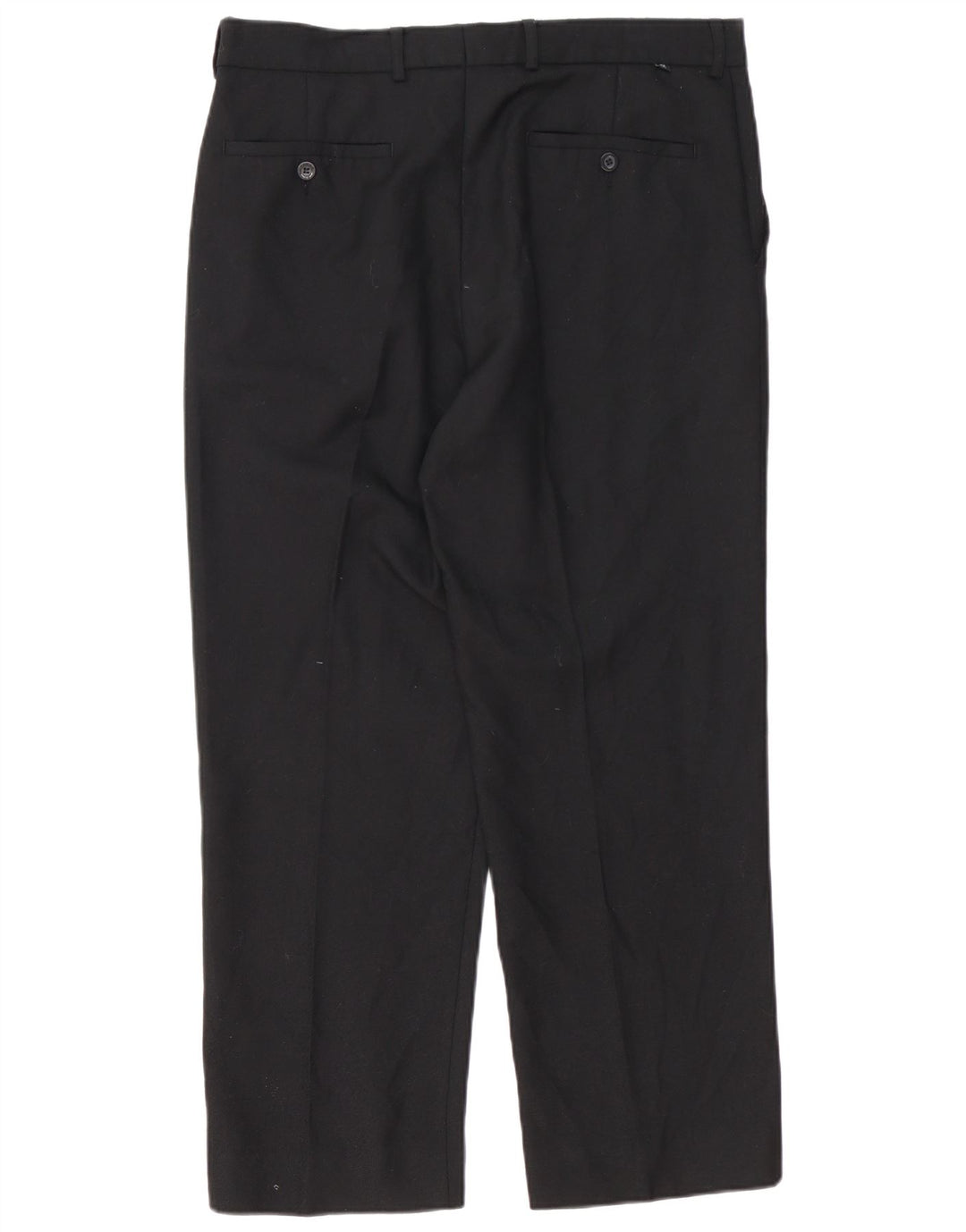 Farah Mens Straight Suit Trousers W36 L29 Black Polyester