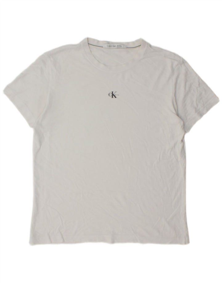 Calvin Klein Jeans Mens T-Shirt Top XL White