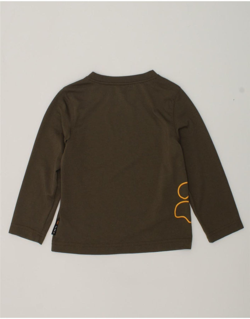 JACK WOLFSKIN Boys Graphic Top Long Sleeve 3-4 Years Khaki Polyester | Vintage Jack Wolfskin | Thrift | Second-Hand Jack Wolfskin | Used Clothing | Messina Hembry 