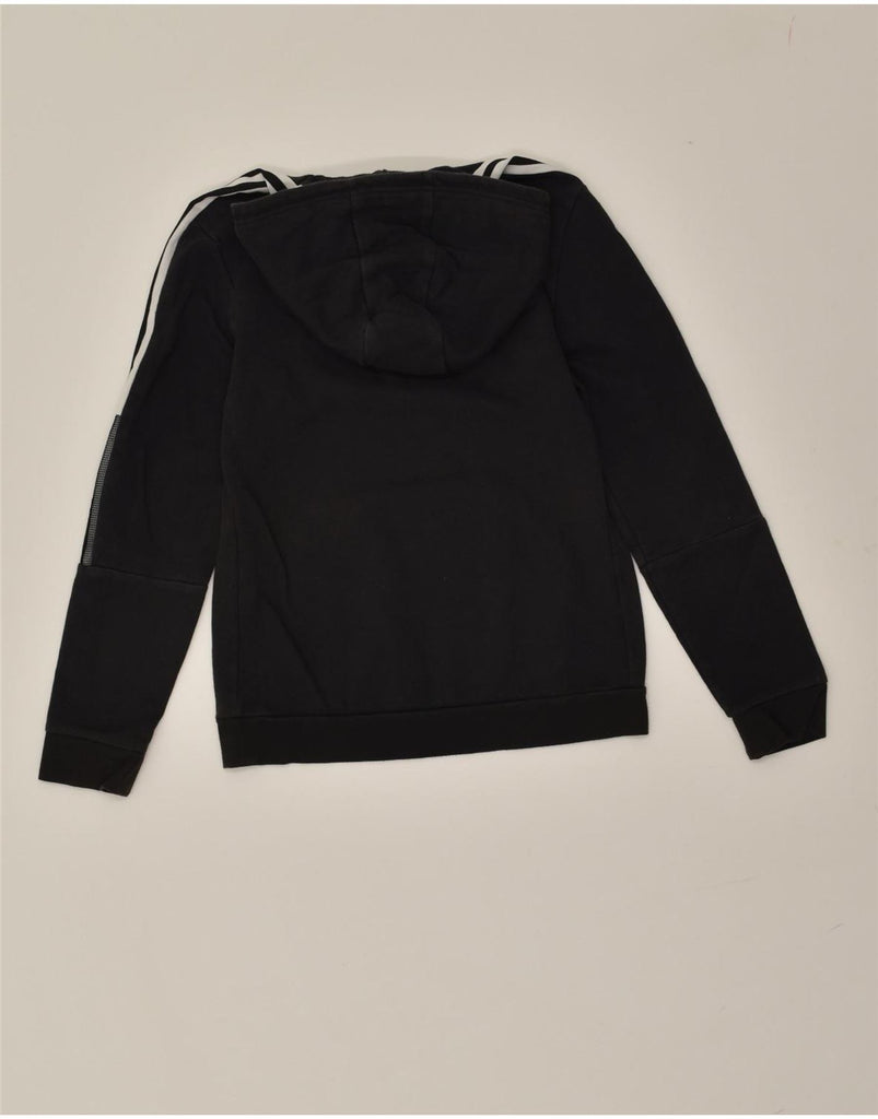 ADIDAS Womens Graphic Hoodie Jumper UK 8/10 Small Black Cotton | Vintage Adidas | Thrift | Second-Hand Adidas | Used Clothing | Messina Hembry 