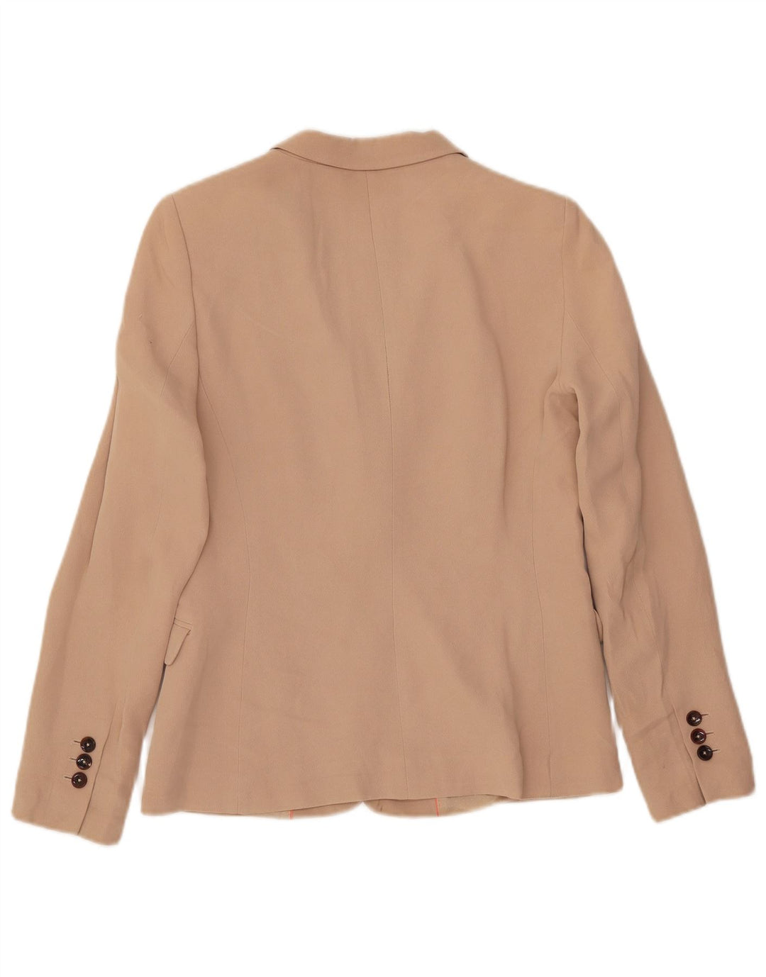 Massimo Dutti Womens 1 Button Blazer Jacket EU 38 Small Beige Acrylic