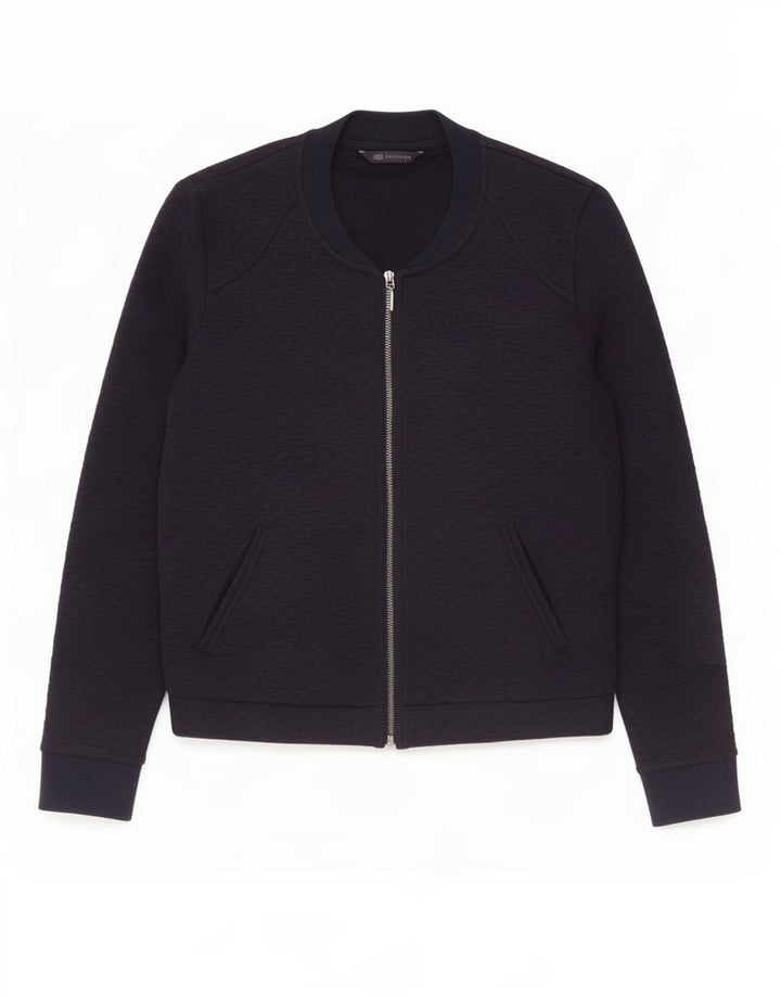Marks & Spencer Womens Tracksuit Top Jacket UK 10 Small Navy Blue Polyester