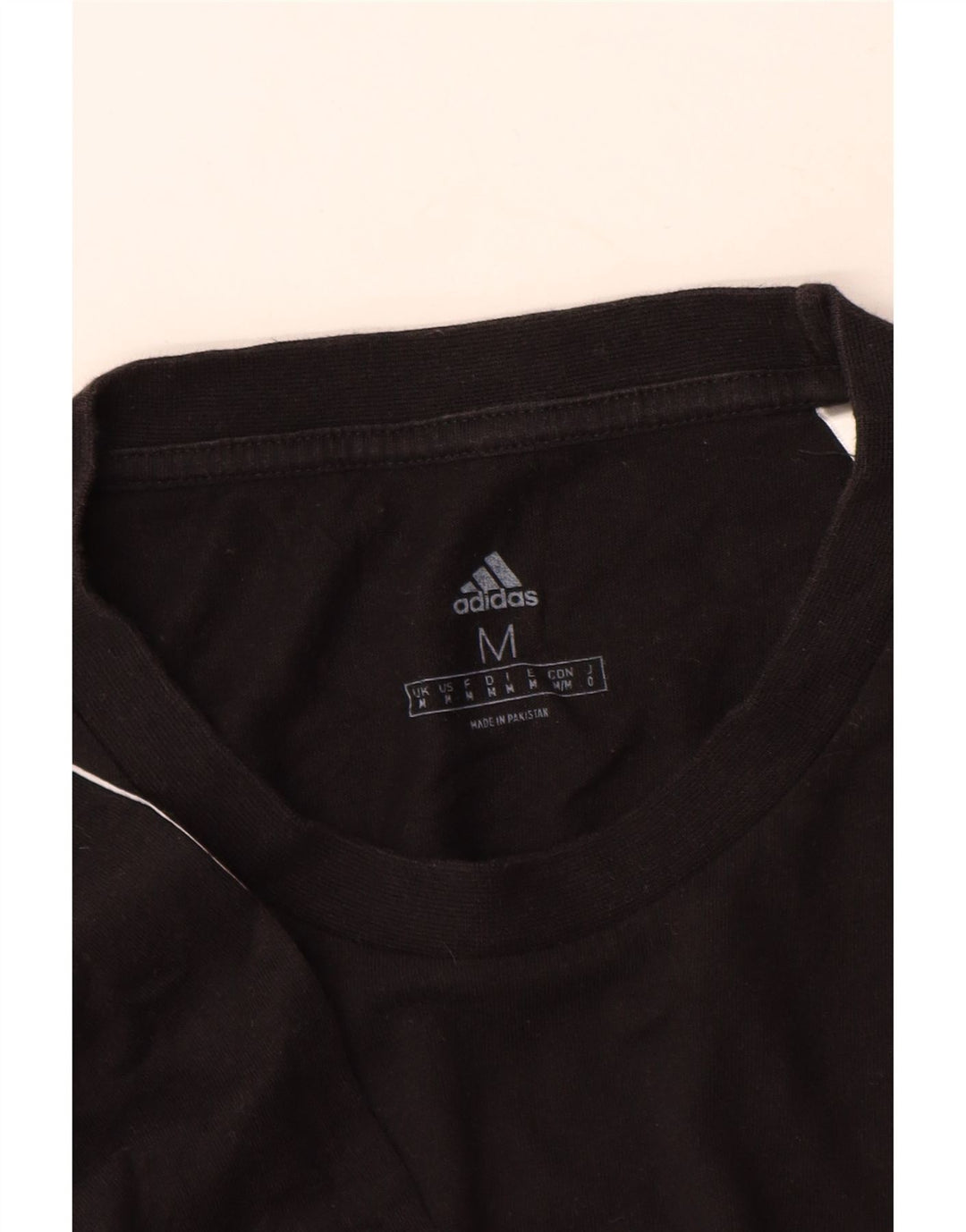 Adidas Mens T-Shirt Medium Black Cotton