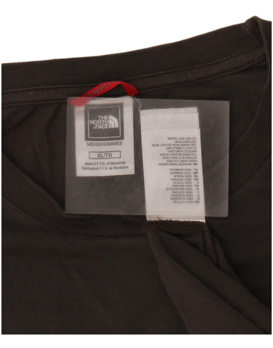 The North Face Mens Graphic Top Long Sleeve XL Grey Cotton