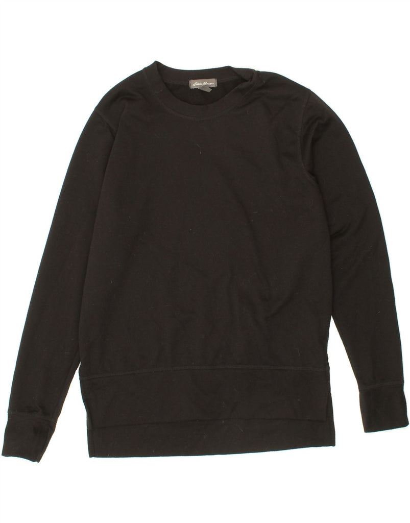 EDDIE BAUER Womens Sweatshirt Jumper UK 10 Small Black Vintage Eddie Bauer and Second-Hand Eddie Bauer from Messina Hembry 