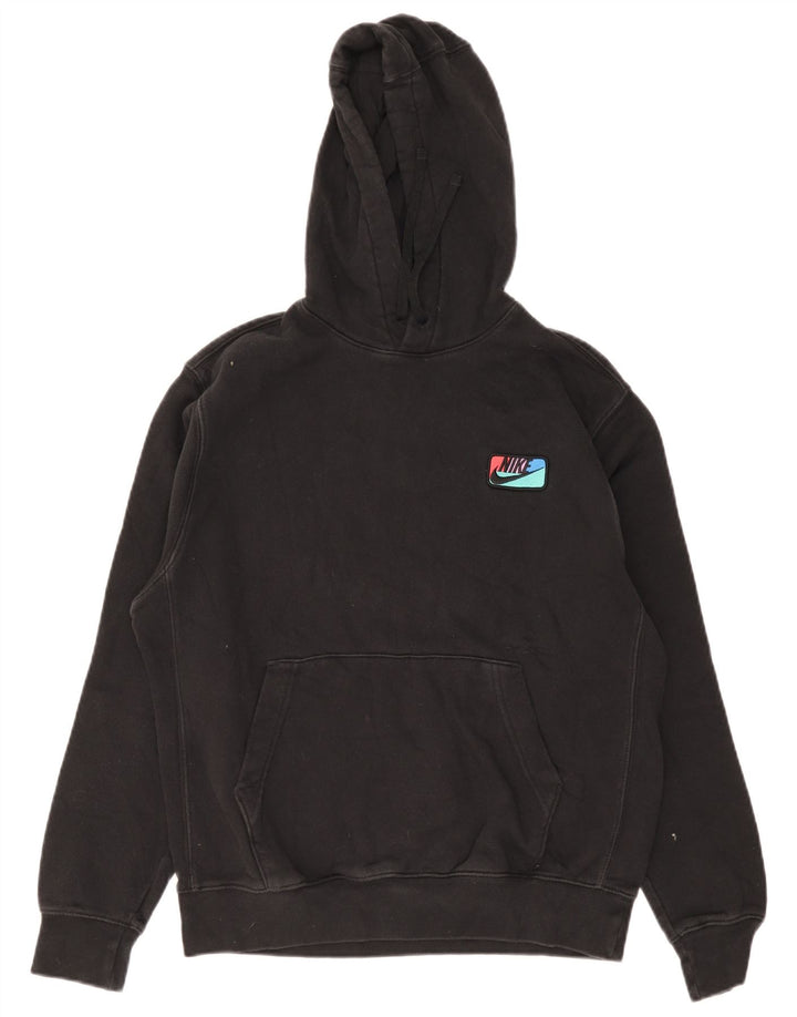 Nike Mens Hoodie Jumper Medium Black Cotton