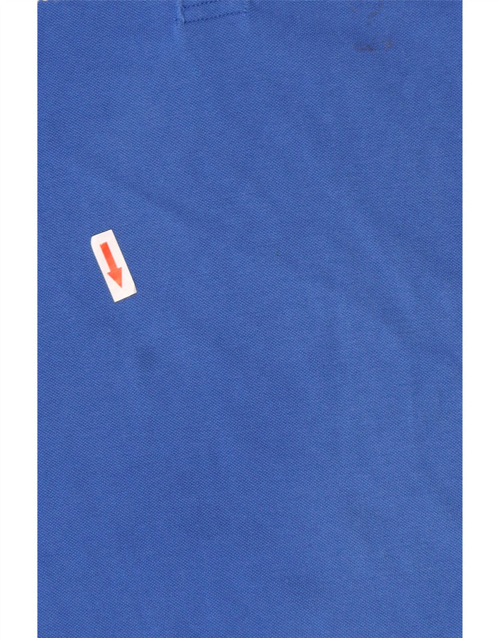 Champion Mens Graphic Polo Shirt Small Blue Cotton