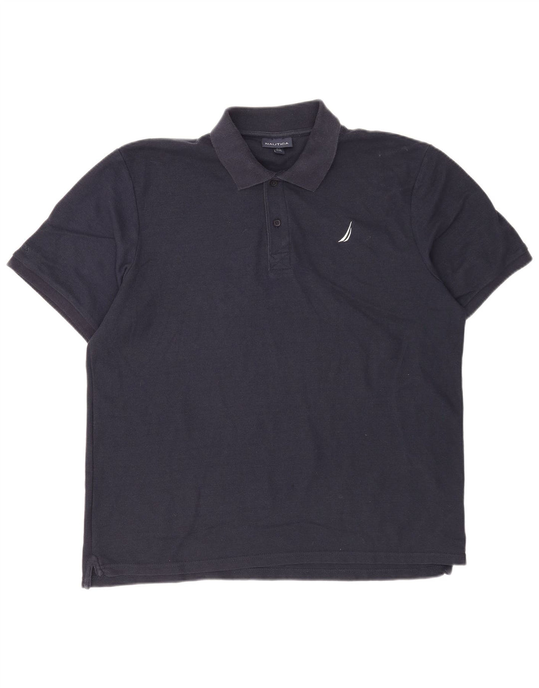 Nautica Mens Polo Shirt XL Navy Blue Cotton