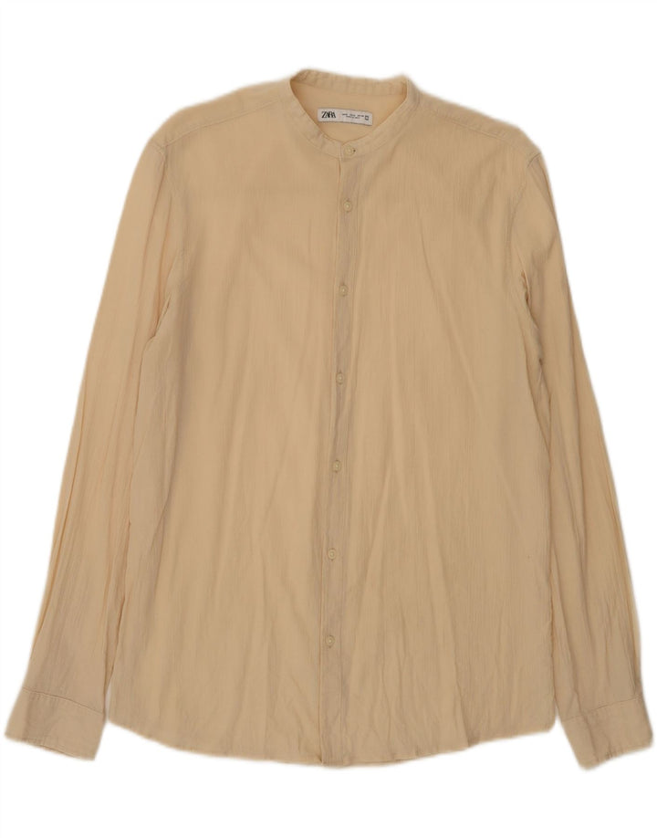 Zara Mens Shirt Medium Beige