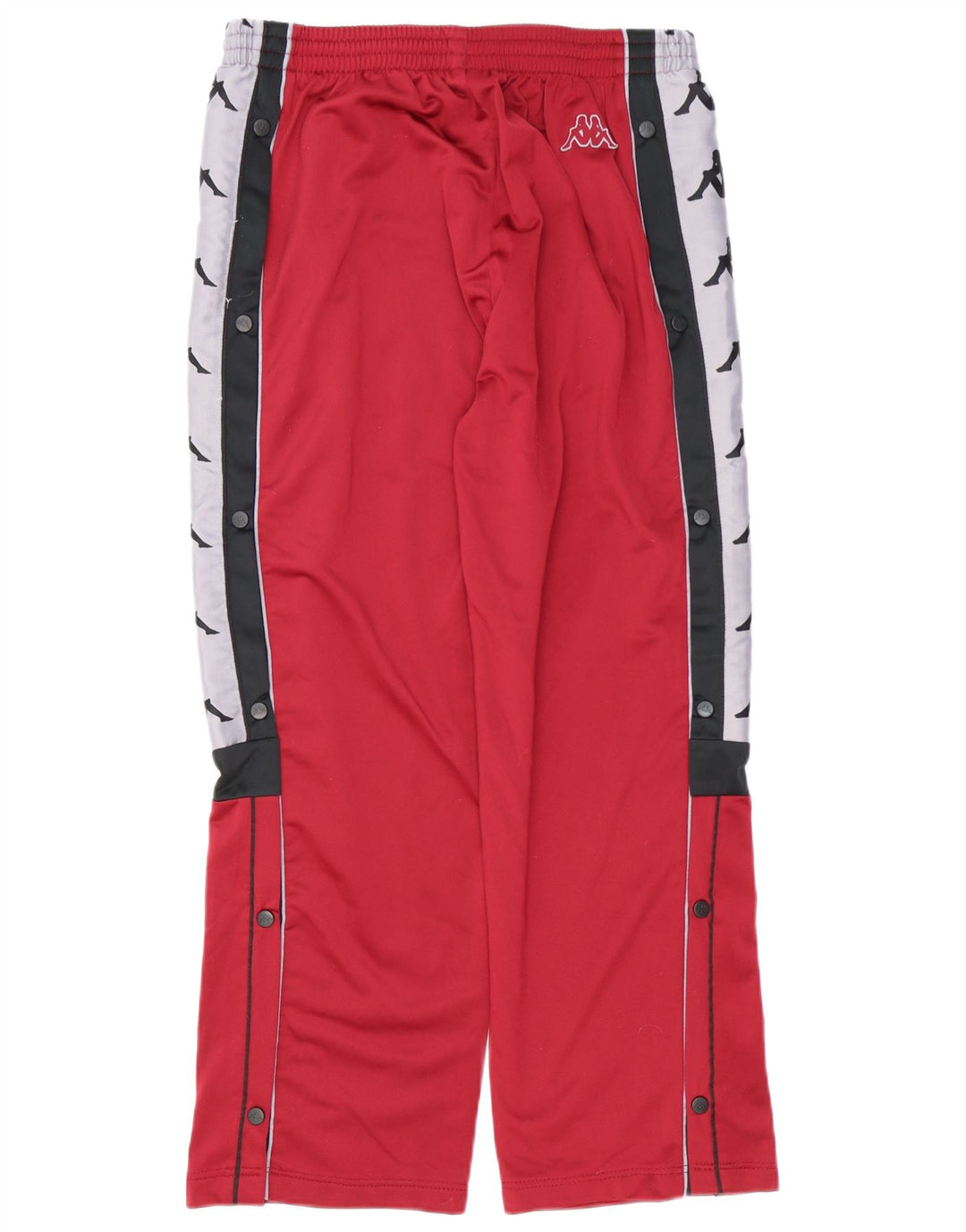 Kappa Mens Graphic Tracksuit Trousers Large Burgundy Colourblock Polyester