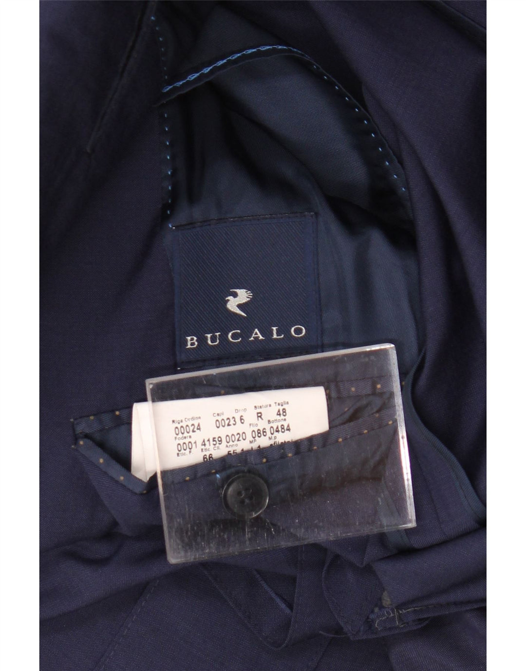 VINTAGE Mens 2 Button Blazer Jacket IT 48 Medium Navy Blue Viscose