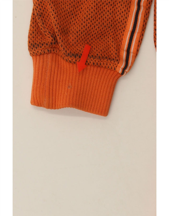 ENGBERS Mens Zip Neck Jumper Sweater Large Orange Cotton Vintage Engbers and Second-Hand Engbers from Messina Hembry 