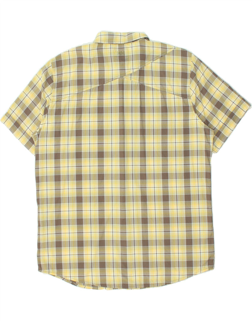 HELLY HANSEN Mens Short Sleeve Shirt XL Yellow Check Polyamide | Vintage Helly Hansen | Thrift | Second-Hand Helly Hansen | Used Clothing | Messina Hembry 