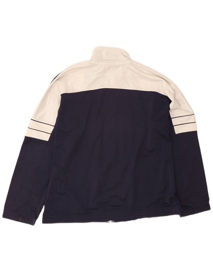 Asics Mens Tracksuit Top Jacket 2XL Navy Blue Colourblock