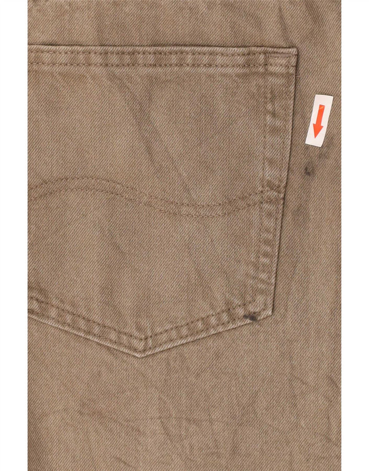 Lee Mens Regular Fit Straight Jeans W36 L29 Khaki Cotton