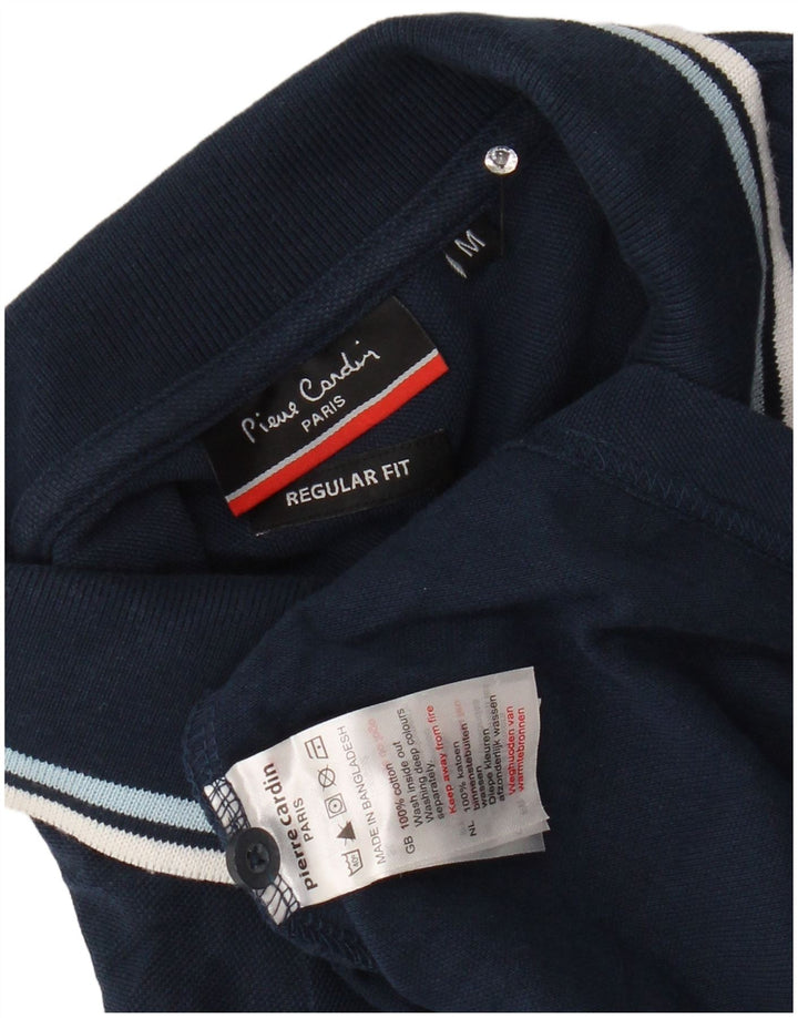 Pierre Cardin Mens Regular Fit Polo Shirt Medium Navy Blue Cotton