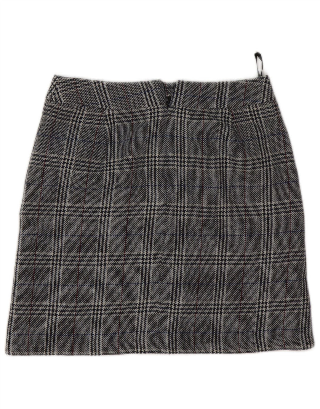 Marks & Spencer Womens Mini Skirt UK 8 Small W28  Grey Houndstooth Acrylic