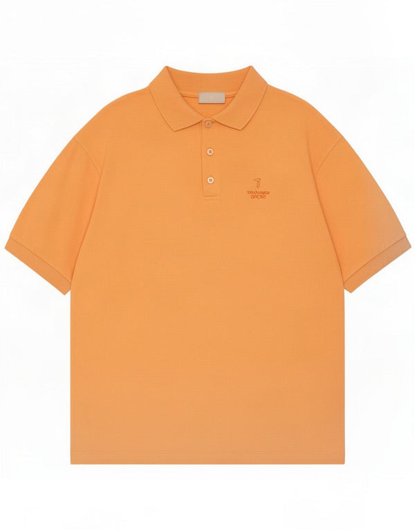 Trussardi Mens Polo Shirt XL Orange Cotton