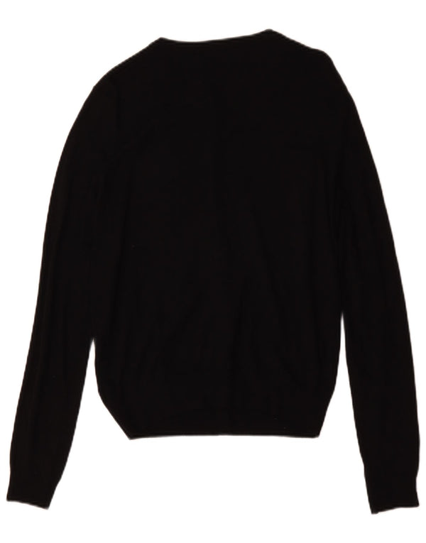 Marks & Spencer Womens Cardigan Sweater UK 12 Medium Black Viscose