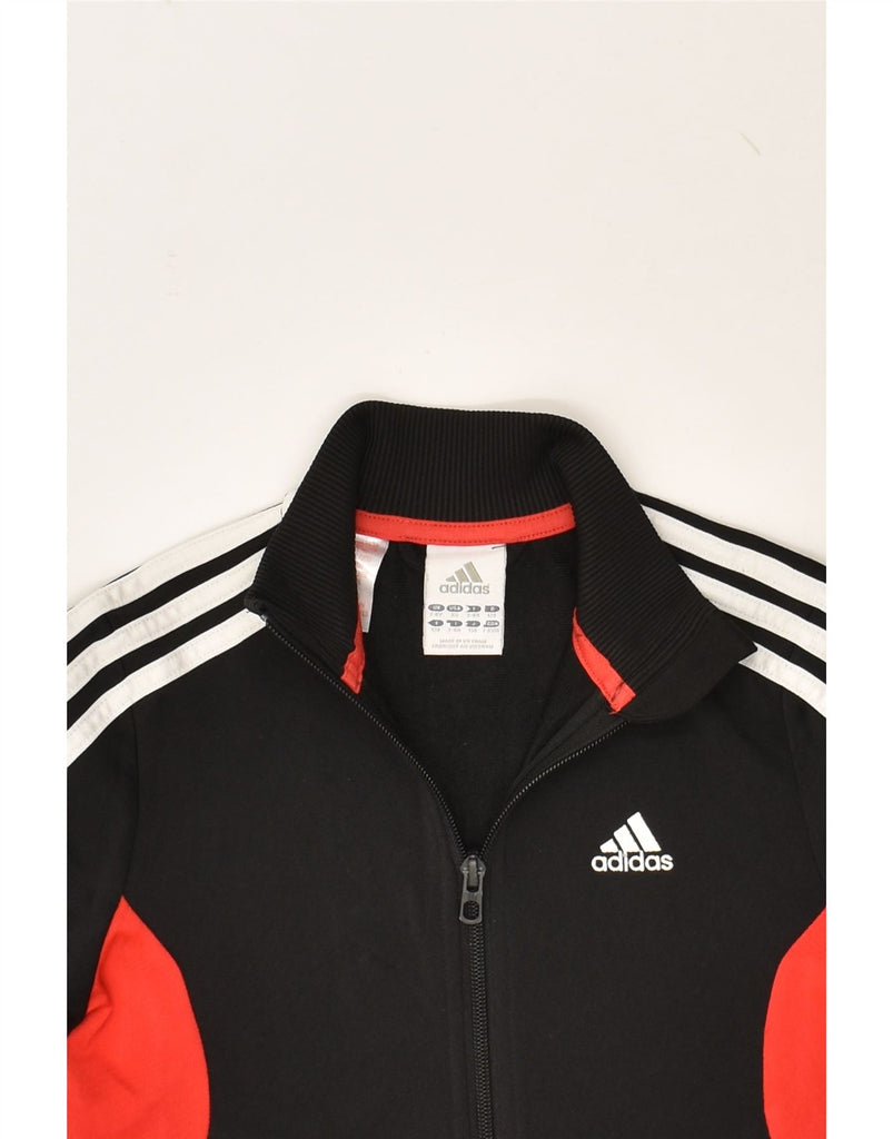 ADIDAS Boys Tracksuit Top Jacket 7-8 Years Black Colourblock Polyester | Vintage Adidas | Thrift | Second-Hand Adidas | Used Clothing | Messina Hembry 