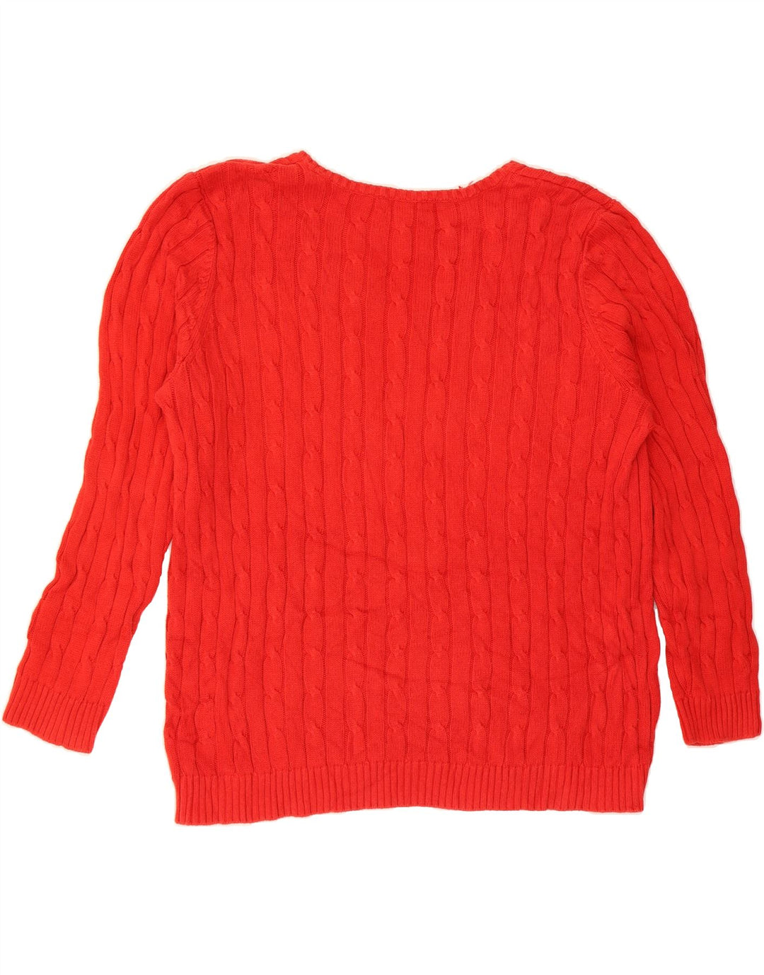 CHAPS Womens V-Neck Jumper Sweater UK 20 2XL Red Cotton Vintage Chaps and Second-Hand Chaps from Messina Hembry 
