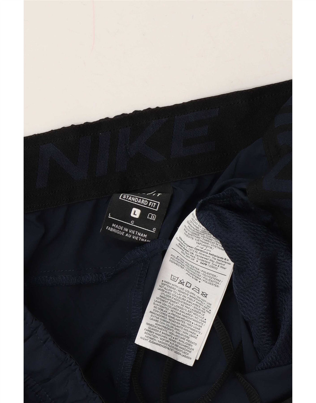 Nike Mens Dri Fit Standard Sport Shorts Large Navy Blue Polyester