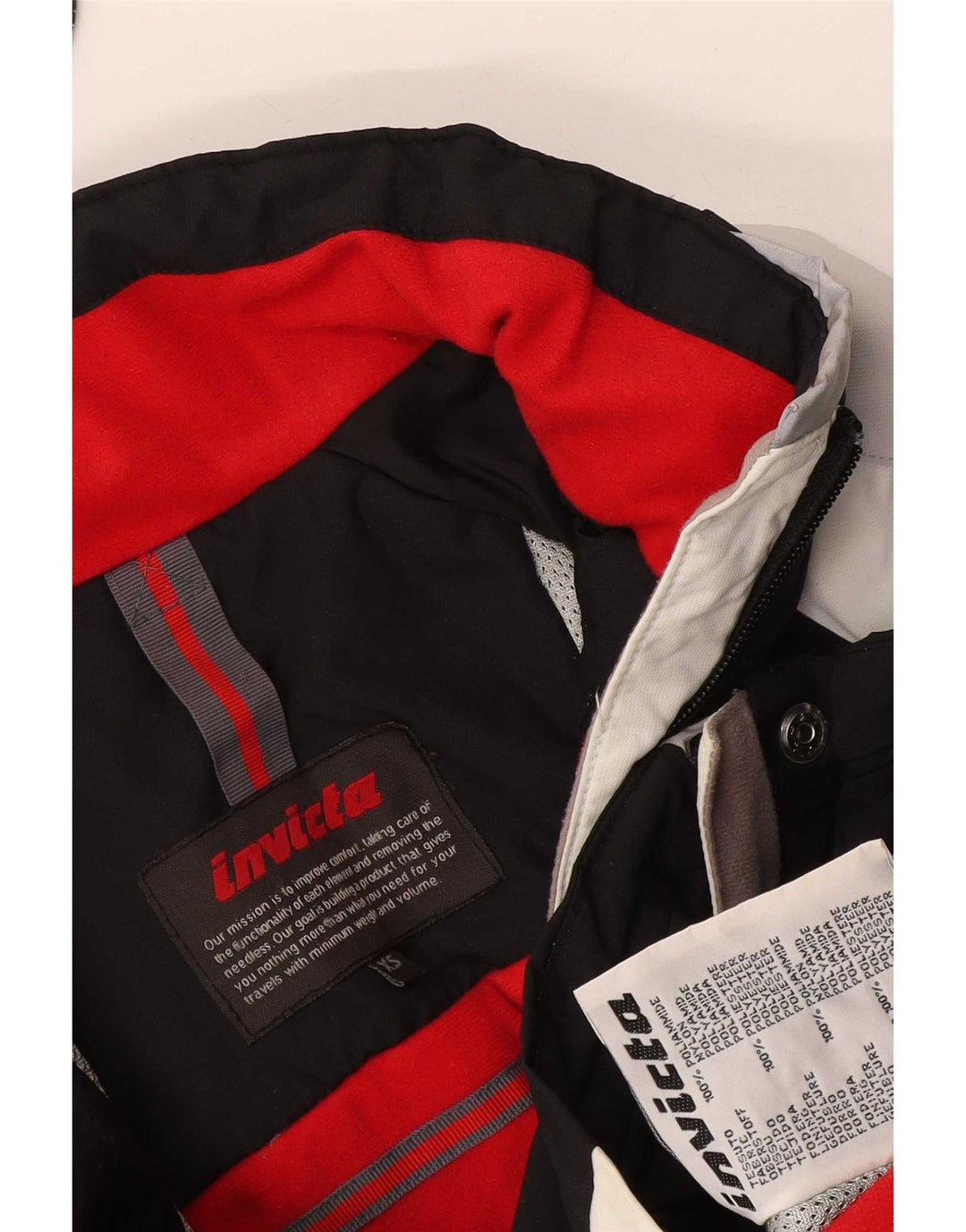 Invicta Womens Oversized Ski Jacket UK 6 XS Black Colourblock Polyamide