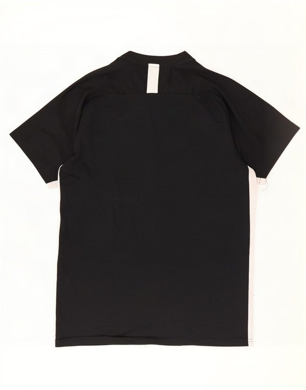 Nike Mens Dri Fit T-Shirt Top Large Black Colourblock Polyester