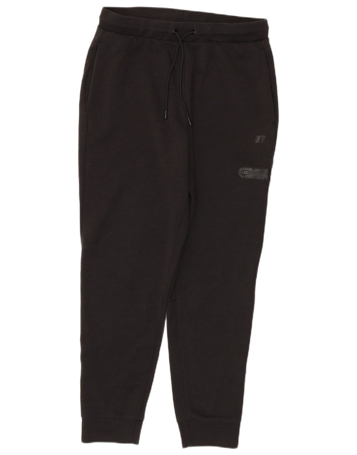 RUSSELL ATHLETIC Mens Cargo Tracksuit Trousers Joggers Medium Black