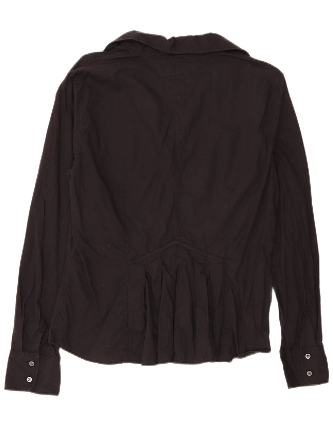 Tommy Hilfiger Womens Shirt UK 14 Large Black Cotton