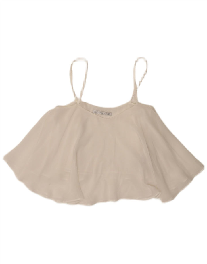 Zara Womens Trafaluc Cami Top UK 6 XS White