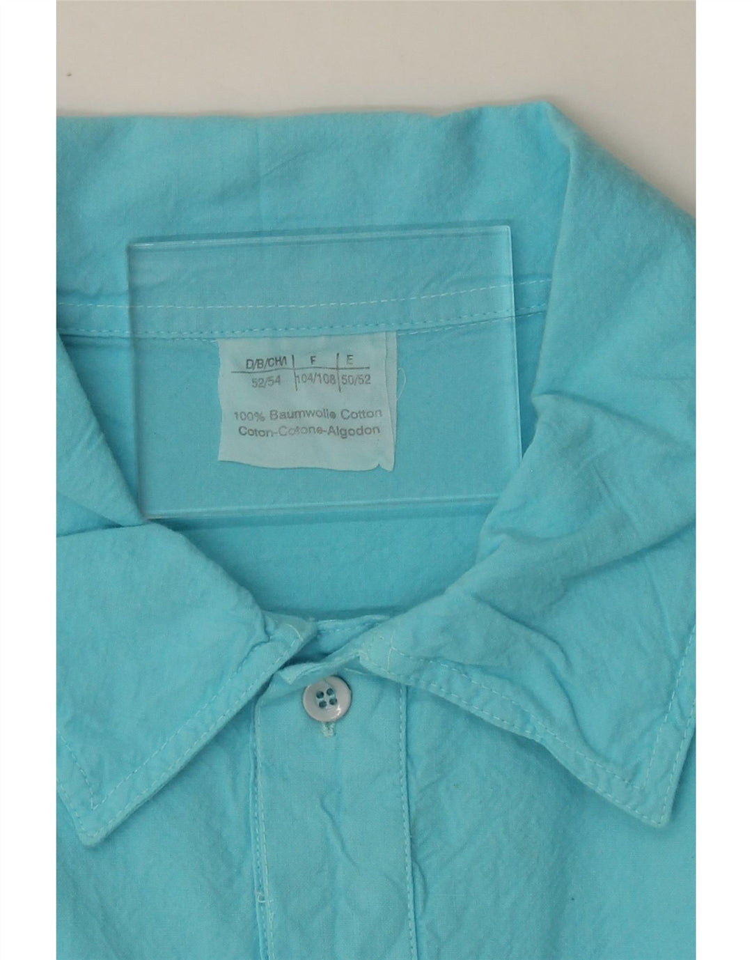 VINTAGE Mens Graphic Pullover Shirt IT 50/52 Medium Blue Striped Vintage Vintage and Second-Hand Vintage from Messina Hembry 