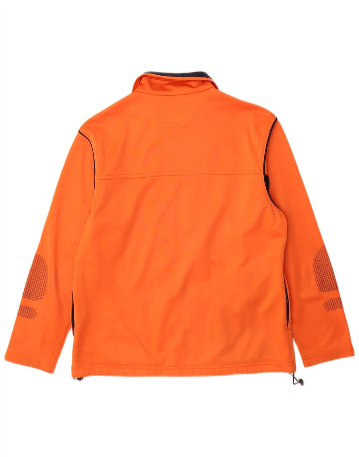 Lotto Boys Tracksuit Top Jacket 13-14 Years Large Orange Colourblock