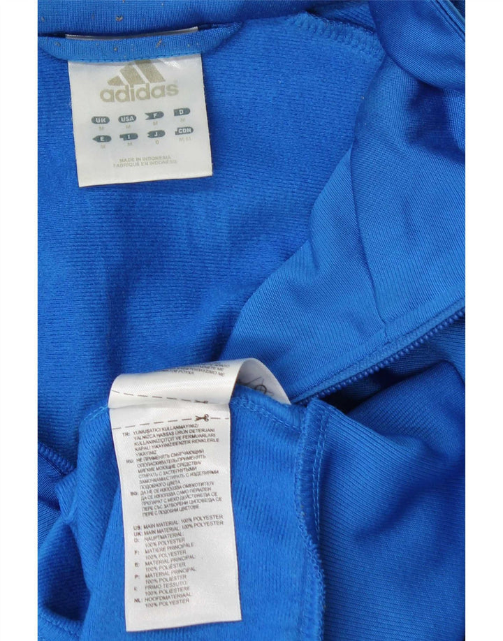 Adidas Mens Tracksuit Top Jacket Medium Blue Colourblock Polyester